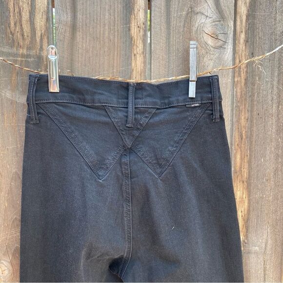 MOTHER THE DIAMOND SWOONER WASH: NOT GUILTY Jet Black Slim Fit Jeans size 24 - Picture 4 of 14